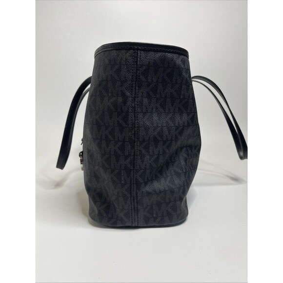 Michael Kors Large Tote Bag Black Logo With Charm - Picture 4 of 7
